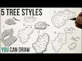 How to Draw Fantasy Map Trees and Forests - 5 easy styles to make your maps look awesome