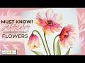 Watercolor Flowers Beautiful Watercolor Tutorial Pink Flower Painting
