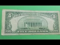 Five Dollar Bill Red Seal Series 1953 US Currency