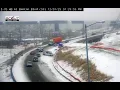 Live traffic camera from KC as vehicles crash in snow