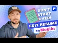 Stop Rebuilding Your Resume Edit Your PDF Directly