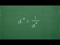 PASS Algebra - Understand Negative Exponents