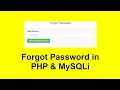 How to reset password with email verification in PHP Forgot password system in PHP Source code