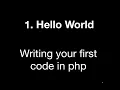 3 1 Hello World macOS Learn php