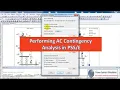 PSSE Tutorial AC Contingency Analysis ACCC analysis in PSSE N-1 Contingency Analysis PSSE