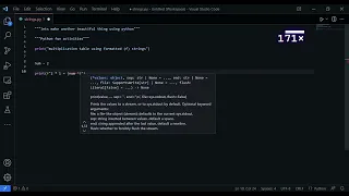Multiplication table with Python using formatted strings