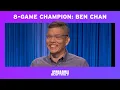 Ben Chan Makes it 8 Winners Circle JEOPARDY