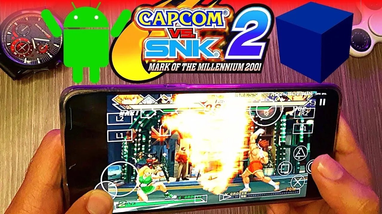 Capcom VS. SNK 2 - PS2 Emulator Android Gameplay - Aether SX2 APK - Capcom VS. SNK 2 Mobile 2022