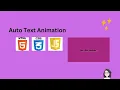 Auto Text Animation using HTML CSS and JavaScript JavaScript practice Project for beginners