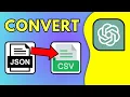 How To Convert JSON To CSV With ChatGPT