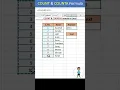 COUNT COUNTA Formula in Excel