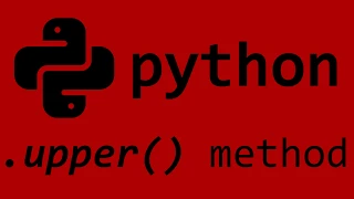 Python upper string method