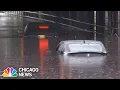 Chicago Flash Flooding Vehicles submerged homes damaged by torrential flooding
