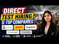 Direct Test Hiring 2026 5 Companies Hiring Freshers Genpact DHL CoinDCX More