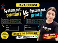 Java Course System out println vs System out print