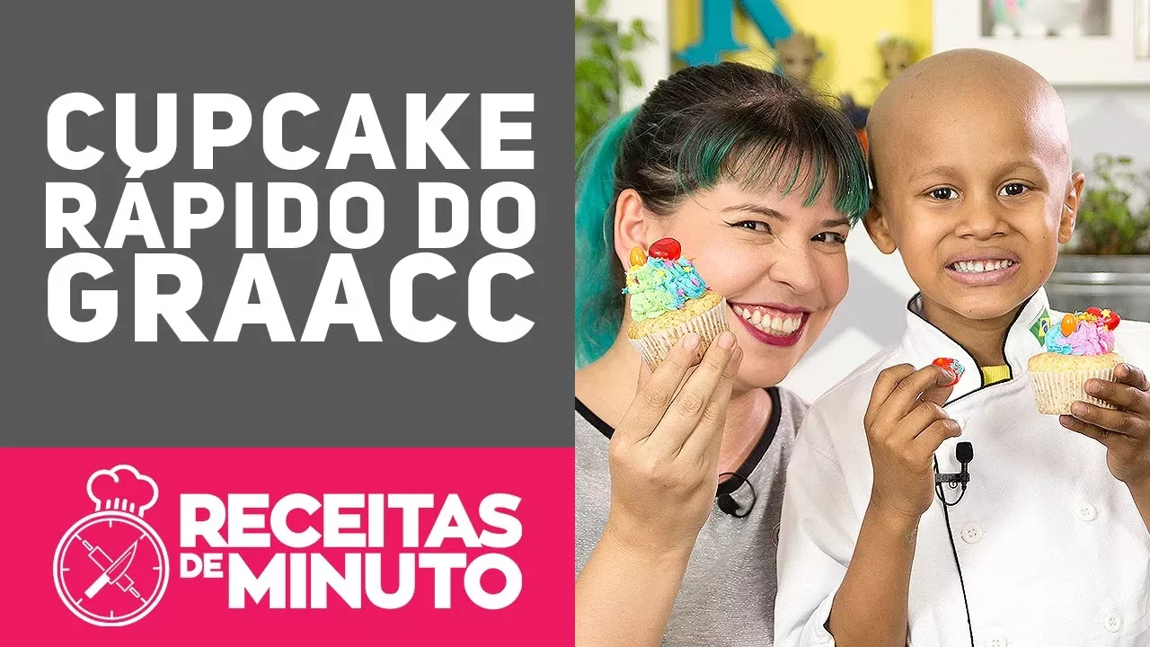 CUPCAKE RECHEADO MAIS FÁCIL DO MUNDO GRAACC RECEITAS DE MINUTO #331