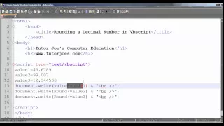Rounding Function In Vbscript Tamil