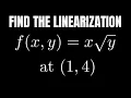 Find the Linearization L x y of f x y sqrt x y at 1 4