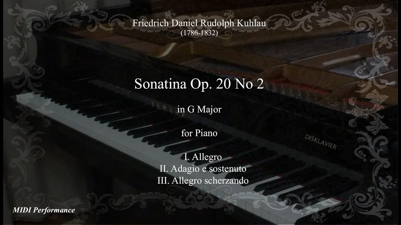 Friedrich Kuhlau: Sonatina Op. 20 No 2 in G Major (Complete)