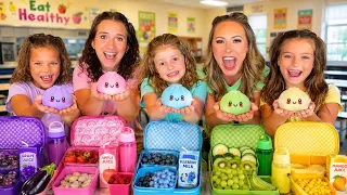 DUMPLINGS DECIDE OUR BACK TO SCHOOL LUNCHES 🫣🤞🏼😱 #viral #trending #lunch #shopping #challenge #color
