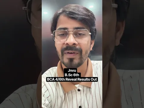 Jnvu B.Sc 6th & BCA 4/6th Reveal Results Out