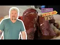 Guy Fieri Eats Canadian-Style Roast Beef Gravy Dinner Diners Drive-Ins and Dives Food Network