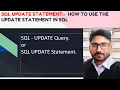 How To Use The Update Statement In SQL SQl Update Statement Update Record in SQL Table