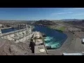 Davis Dam aerial view Bullhead City Arizona and Laughlin Nevada