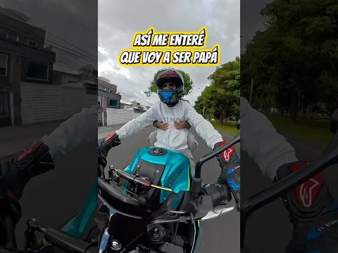 VOY A SER PAPÁ 🥹😱 noticia en moto 🚨#motos #bebe #pareja #humor #kawasaki