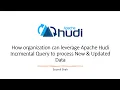 How organization can leverage Apache Hudi Incrmental Query to process New Updated Data