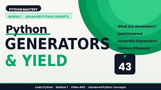Generators in Python Explained yield Keyword Memory Optimization