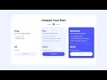 Responsive Pricing Cards with Price Plans Toggle Animation HTML CSS JS tutorial