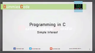 How to calculate Simple Interest in C Programming -