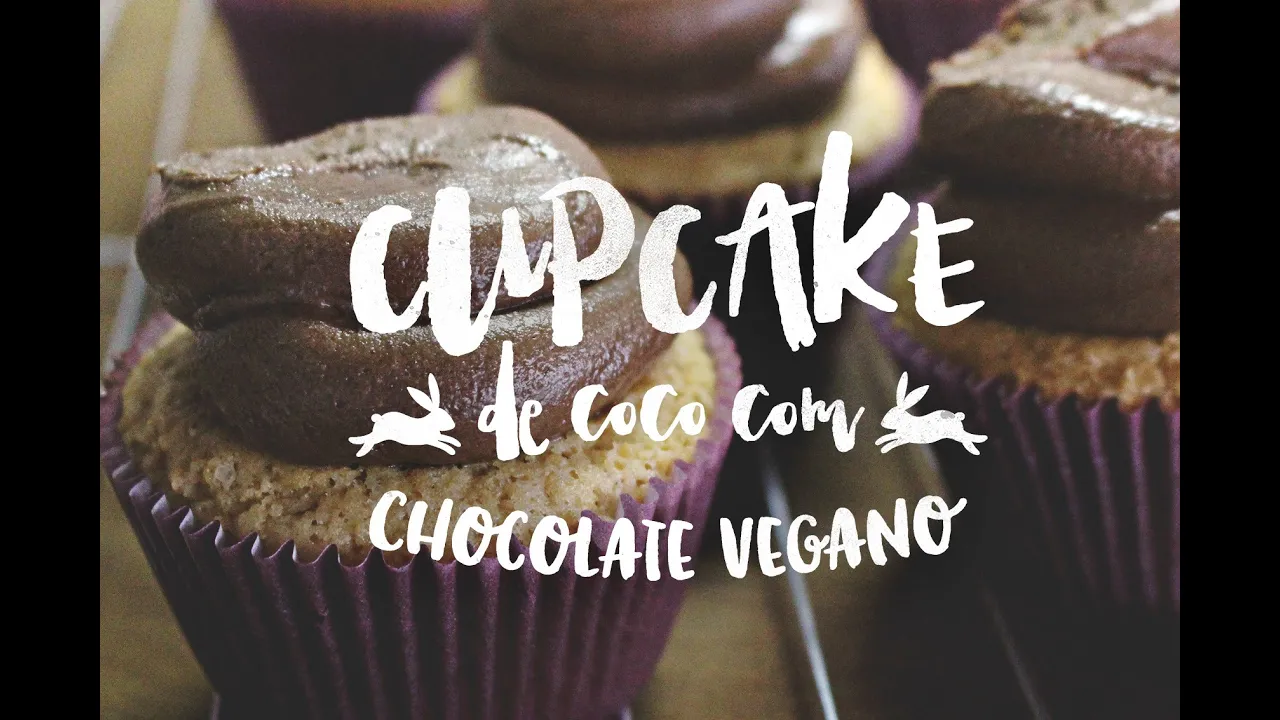 CUPCAKE DE COCO COM MOUSSE DE CHOCOLATE (VEGANO) EP 16