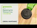 String Trimmer General Maintenance - Replacing the Trimmer Line T-Style Trimmer Head