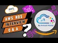 Amazon RDS Interview Questions Expected Questions on RDS by Avinash Reddy