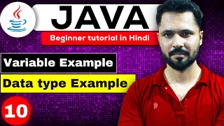 Java tutorial in Hindi for beginners Data type and variable example All data types in java