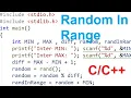 get a random number in range between two values