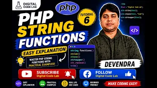 PHP String Functions Explained strlen strpos strtoupper PHP Tutorial 6