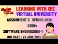 CS504 Software Engineering-1 Assignment 2 Spring 2026 Virtual University of Pakistan
