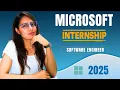 Microsoft Internship 2025 Software Engineer Complete Guide with FREE resources