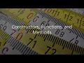 Understanding Constructors Functions and Methods in Object-Oriented Programming OOP