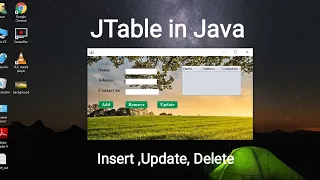 How to insert delete update in JTable in java jTable Swing in java using NetBeans