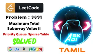 LeetCode 3691 Solved Using Priority Queue Sparse Table Maximum Total Subarray Value II Ask Adi