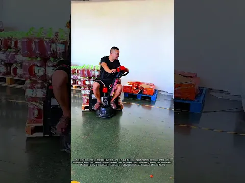 آلة صغيرة تنقل حمولة ضخمة داخل المستودع 😲📦