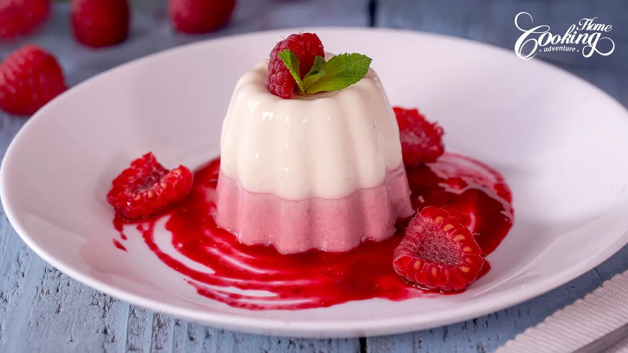 Vanilla and Raspberry Panna Cotta