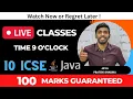 LIVE CLASSES Computer Class 10 ICSE ISC Java Programming