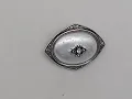Vintage Avon Brooch Pin Pendant Faux Pearl Silver Tone Rhinestone Victorian