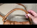 Leather purse handle trim restoration leather purse repair