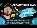 React JS Interview Questions useMemo Hook Polyfill - Frontend Machine Coding Interview Experience
